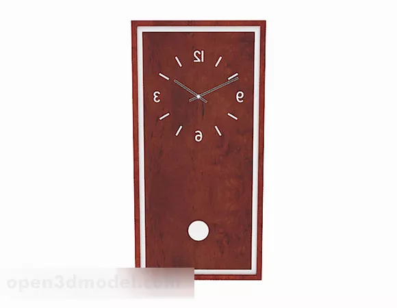Vintage Wall Clock Pendulum 3d model