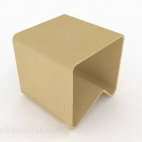 Modern Simple Wooden Chair 3d model
