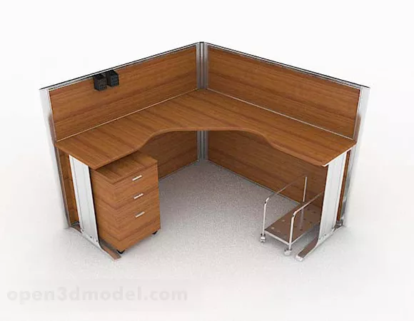 Modern Wooden Simple Desk 3d model Modern Wooden Simple Desk 3d model