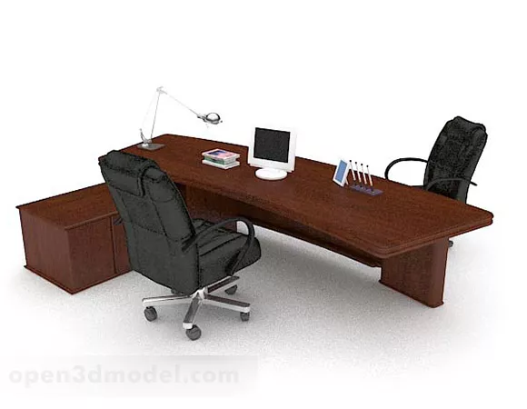 Modern Wooden Tables And Chairs Design 3d model Modern Wooden Tables And Chairs Design 3d model