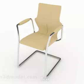 Modern Yellow Minimalist Chair 3d model