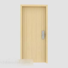 Modern Yellow Solid Wood Door 3d model