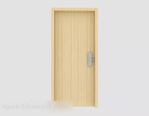 Modern Yellow Solid Wood Door 3d model Modern Yellow Solid Wood Door 3d model
