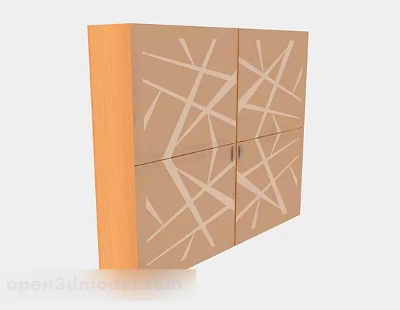 Antique Wardrobe Carved Style 3d model
