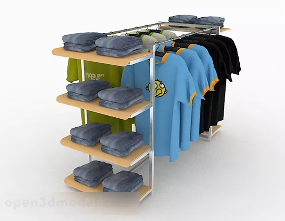 Shopping Mall Clothes Display Stand 3d model Shopping Mall Clothes Display Stand 3d model