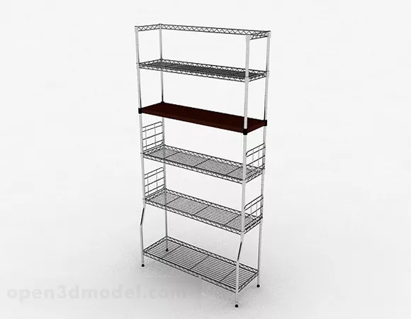 Multi-layer Stainless Steel Hollow Rack 3d model Multi-layer Stainless Steel Hollow Rack 3d model