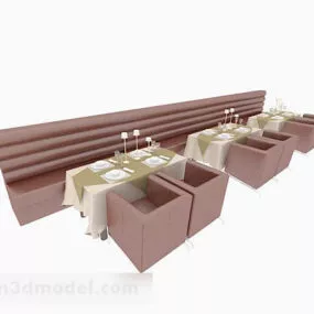 Naked Pink Restaurant Dining Chair 3d model