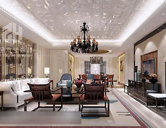 New Chinese Style Living Room Interior 3d model New Chinese Style Living Room Interior 3d model
