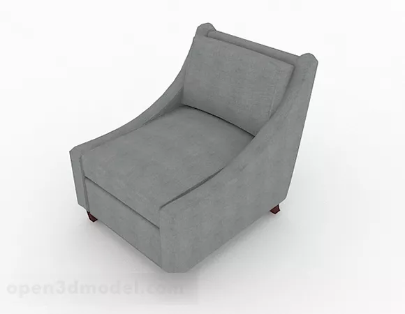 Nordic Simple Single Sofa 3d model Nordic Simple Single Sofa 3d model