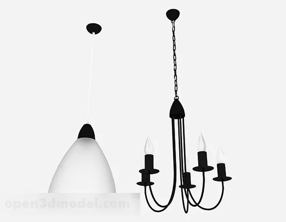 Nordic Style Chandelier 3d model Nordic Style Chandelier 3d model