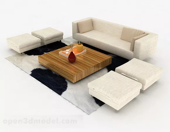 Home Simple Combination Sofa Furniture 3d model Home Simple Combination Sofa Furniture 3d model