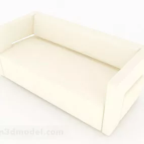 Minimalist Double Sofa Decor 3d model