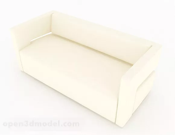 Minimalist Double Sofa Decor 3d model Minimalist Double Sofa Decor 3d model