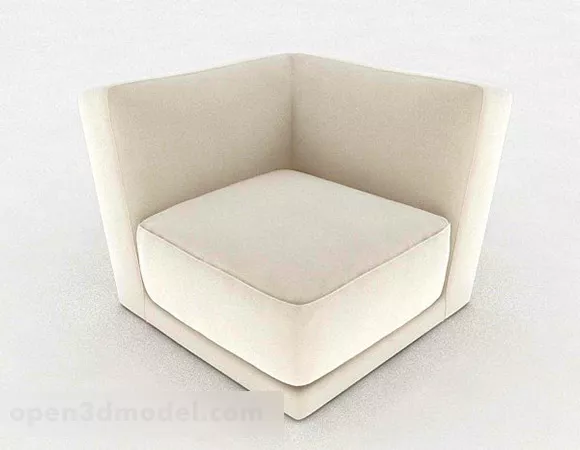 Off-white Minimalist Single Sofa Design 3d model Off-white Minimalist Single Sofa Design 3d model