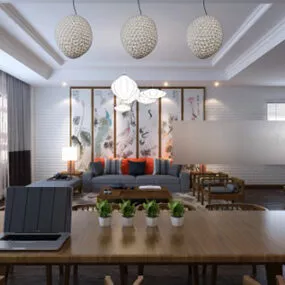 Office Space Interior V1 3d model