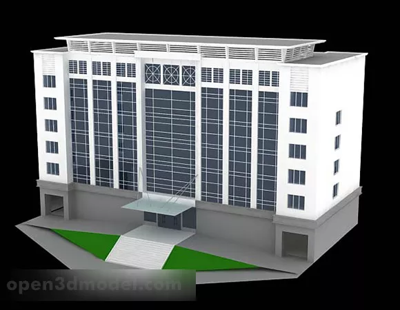 Skyscraper City Building Riverside 3d model