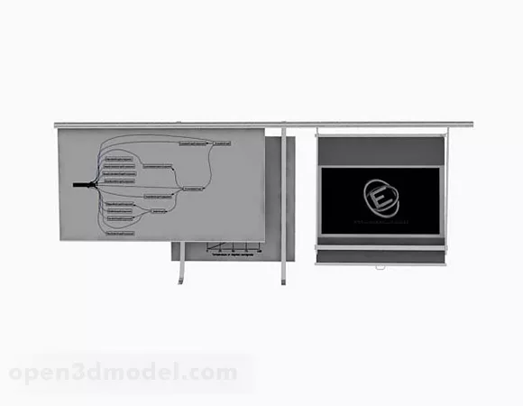 Office Explanation Board 3d model Office Explanation Board 3d model