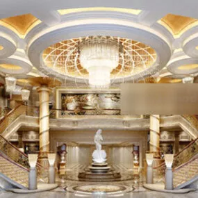 Office Hall Interior 3d model