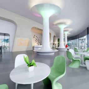 Office Reception Hall Interior 3d model