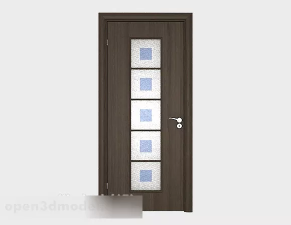 Office Simple Solid Wood Door 3d model Office Simple Solid Wood Door 3d model