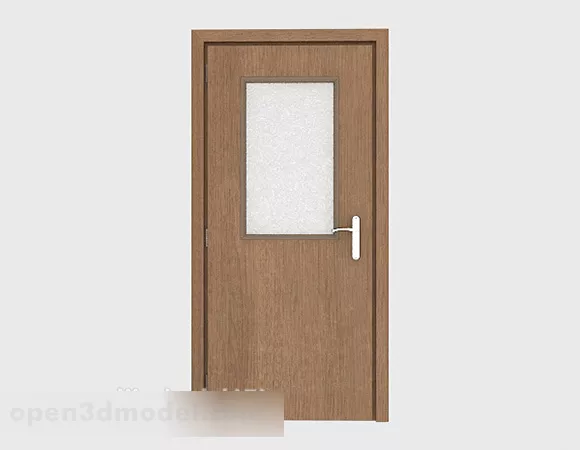 Office Solid Wood Door 3d model Office Solid Wood Door 3d model