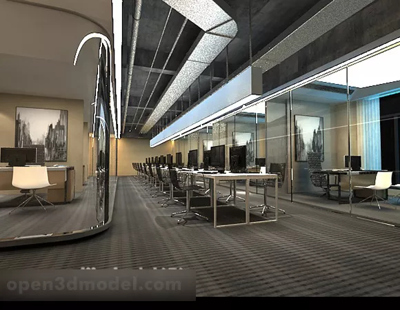 Office Space Design Interior 3d model Office Space Design Interior 3d model