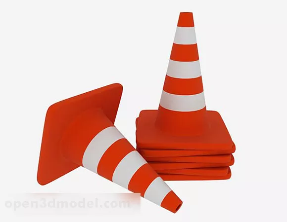 Orange Barricade 3d model Orange Barricade 3d model