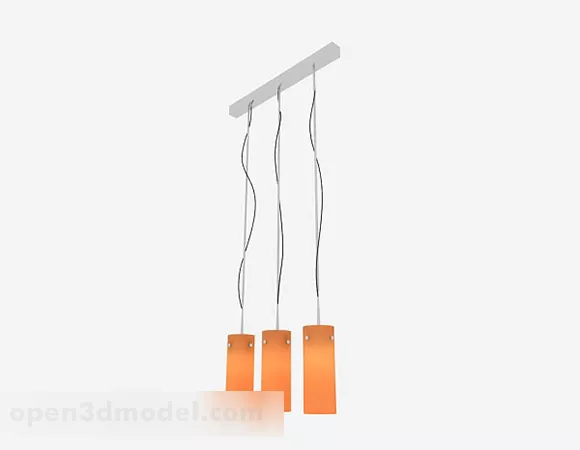 Orange Chandelier 3d model Orange Chandelier 3d model