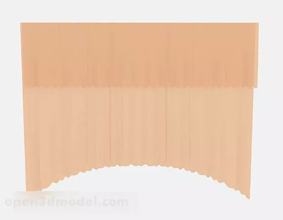 Orange Curtain 3d model Orange Curtain 3d model