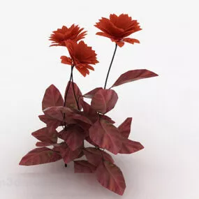 Orange Flower 3d model