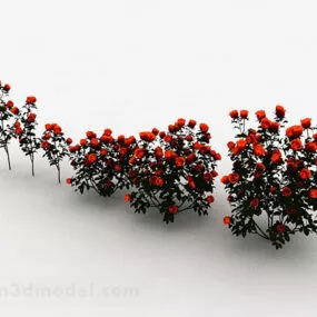 Orange Flower Plant 3d model