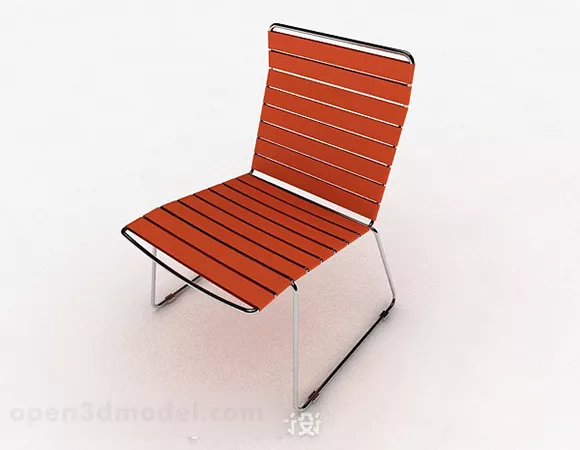 Orange Horizontal Bar Chair 3d model Orange Horizontal Bar Chair 3d model