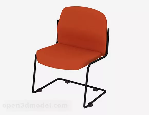 Waiting Orange Lounge Chair 3d model Waiting Orange Lounge Chair 3d model