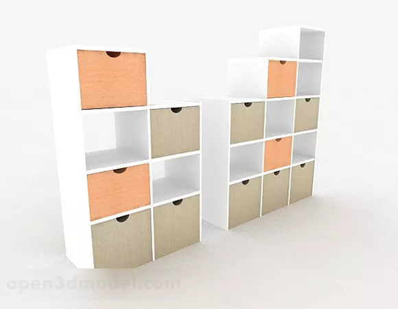 Orange Storage Cabinet 3d model Orange Storage Cabinet 3d model