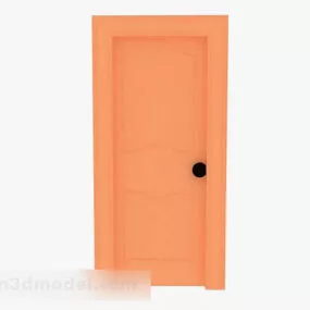 Orange Wooden Door 3d model