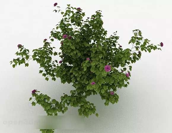 Outdoor Purple Flower Plant 3d model Outdoor Purple Flower Plant 3d model