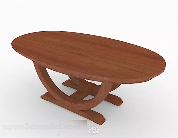 Oval Dining Table V1 3d model Oval Dining Table V1 3d model