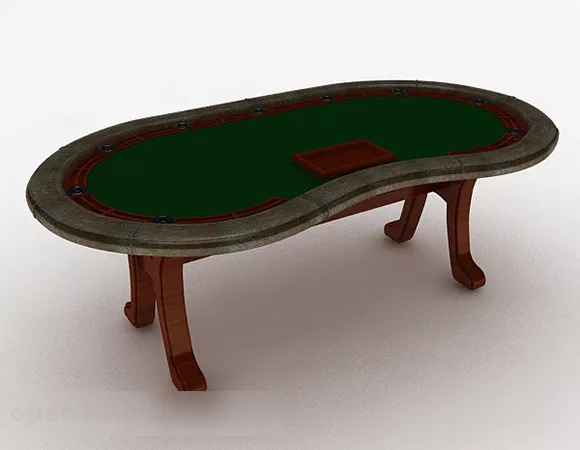 Oval Gaming Table 3d model Oval Gaming Table 3d model
