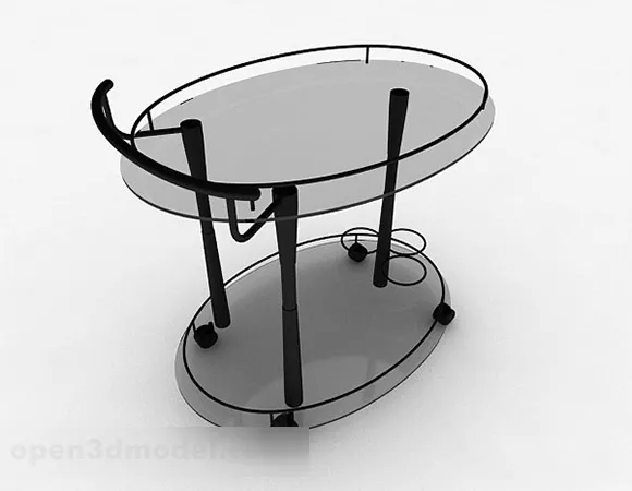 Oval Glass Dining Table Antique Design 3d model Oval Glass Dining Table Antique Design 3d model