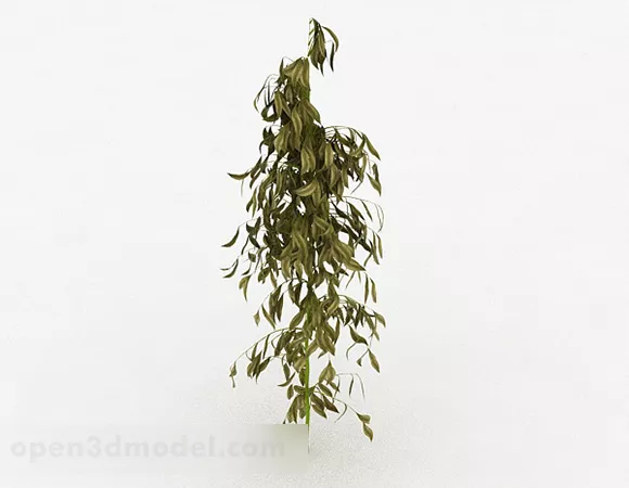 Oval Leaf Sapling 3d model Oval Leaf Sapling 3d model
