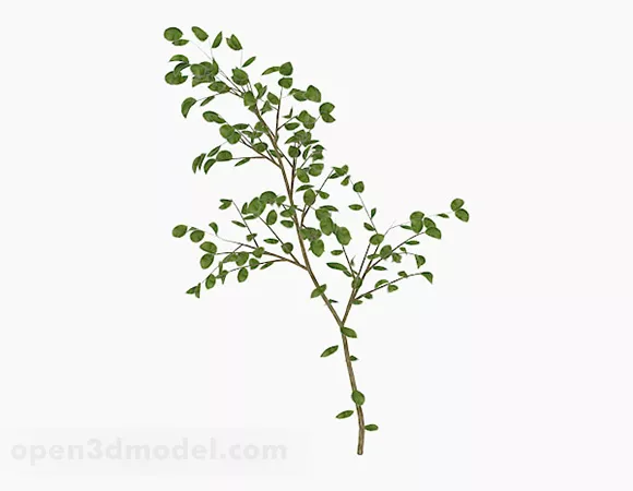 Yellow Falling Leaves 3d model
