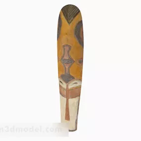 Painted Face Mask Ornament 3d model