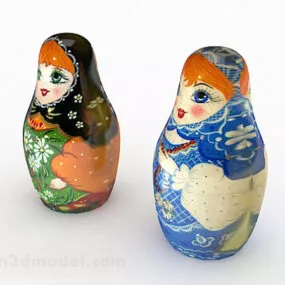 Russian Matryoshka Doll 3d model