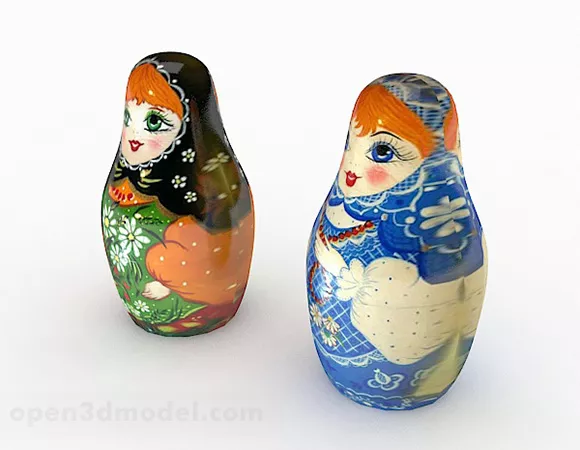Russian Matryoshka Doll 3d model Russian Matryoshka Doll 3d model