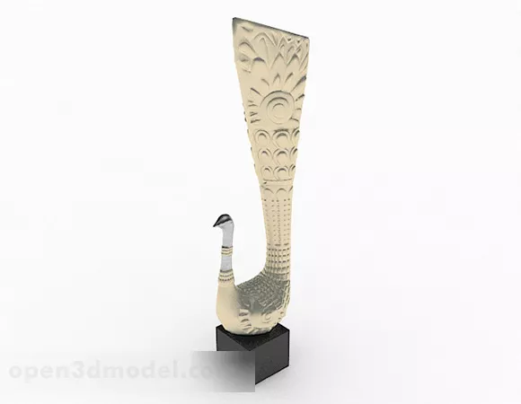 Peacock Carving Decoration 3d model Peacock Carving Decoration 3d model