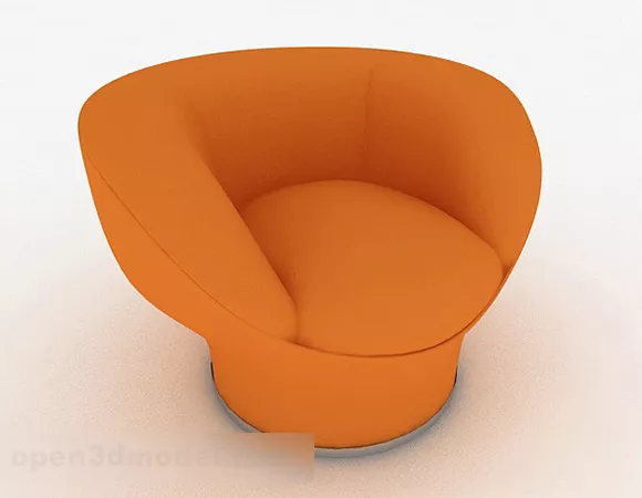Creative Orange Single Sofa 3d model Creative Orange Single Sofa 3d model