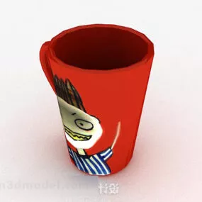 Pastic Red Mug 3d model