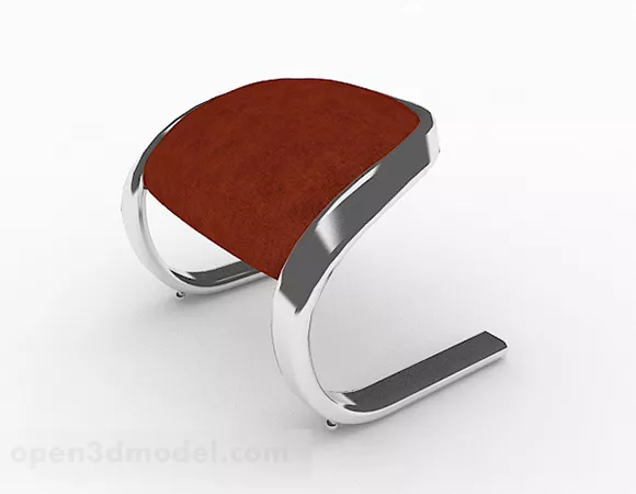 Personality Red Stool 3d model Personality Red Stool 3d model