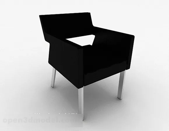 Personality Simple Black Chair 3d model Personality Simple Black Chair 3d model