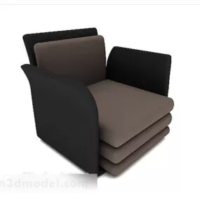 Personality Simple Black Gray Single Sofa 3d model